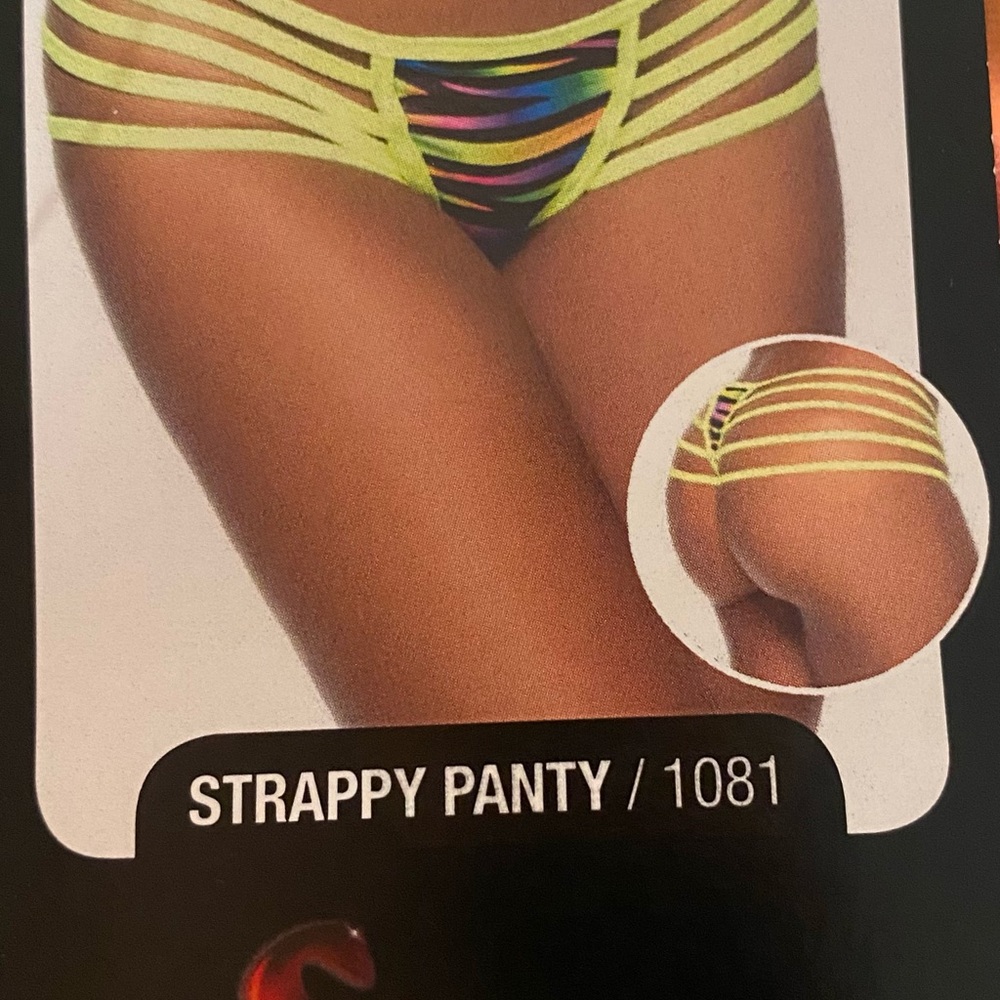 Strappy Neon Panty (2) pack